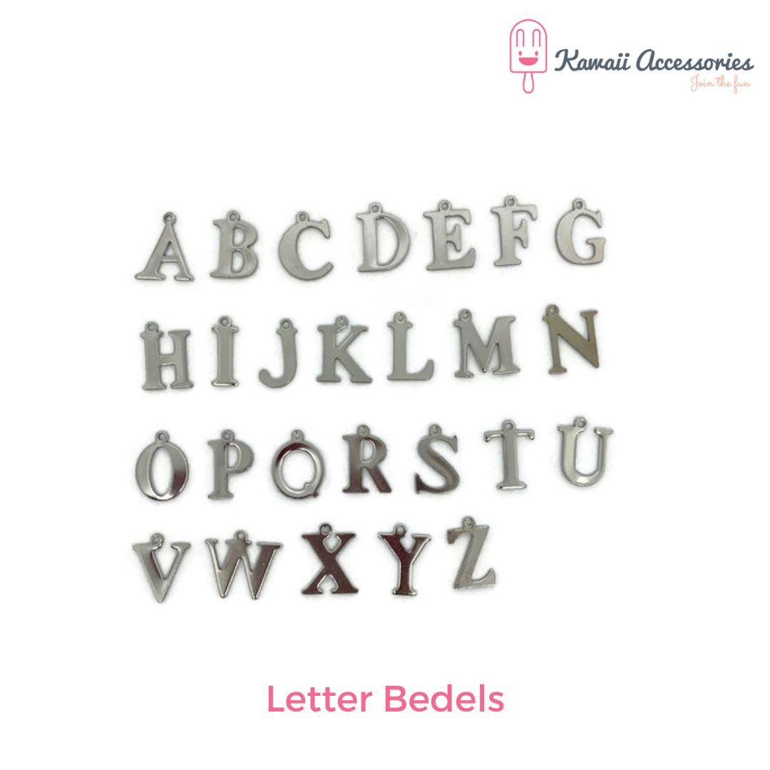 Sieradenset Kirbylicious - verzilverd met RVS bedels - kawaii style