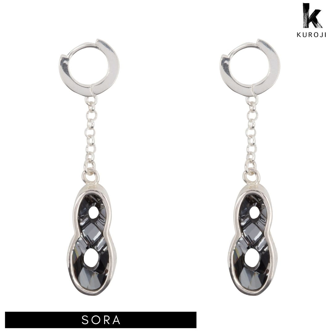 Sora - zilveren oorbellen - Kuroji