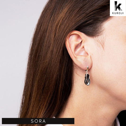 Sora - zilveren oorbellen - Kuroji