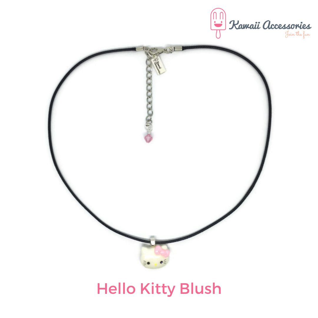Ketting - verzilverde hangers met hars bedel - Kawaii styles