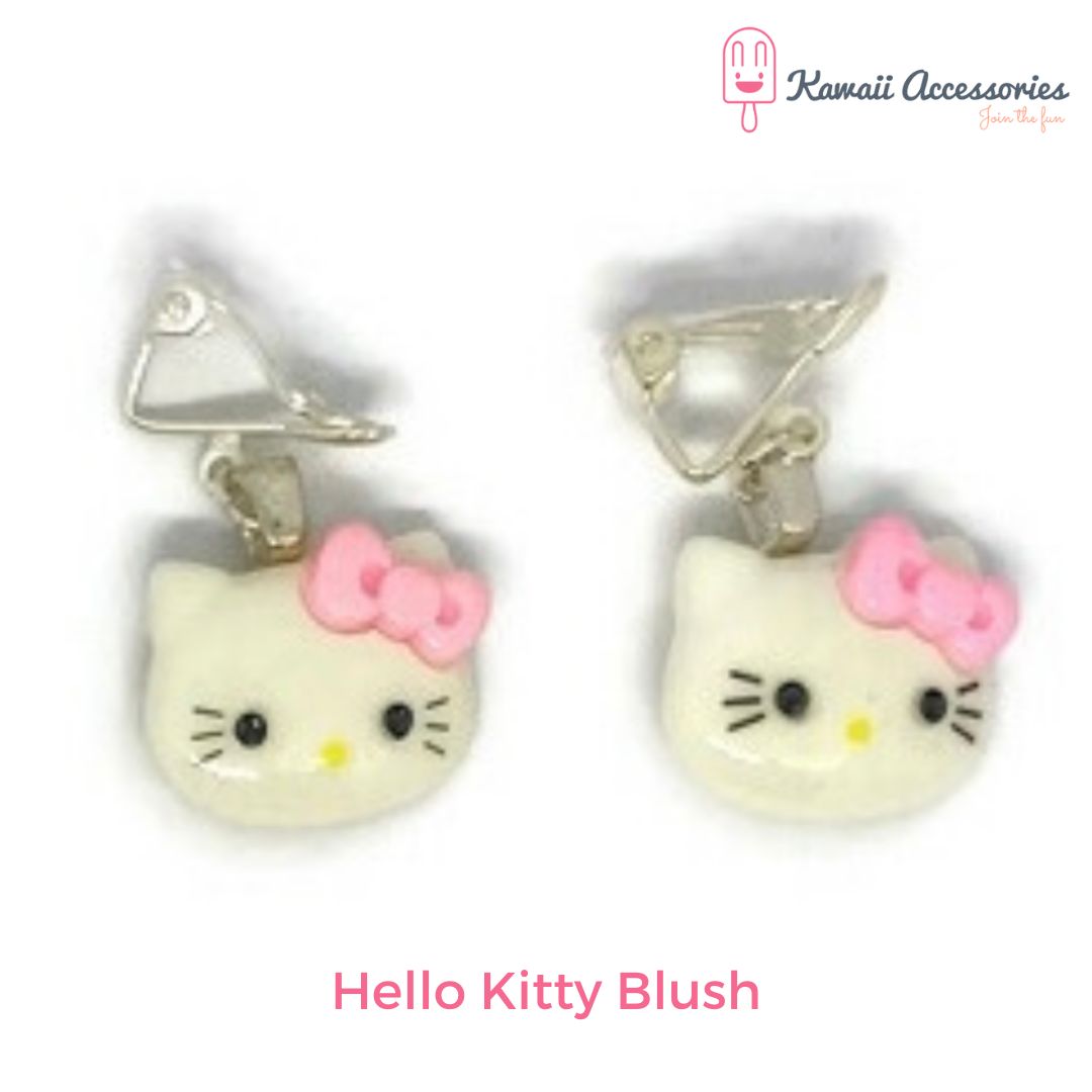 Oorbellen - verzilverd en met o.a. hars bedels - Kawaii style