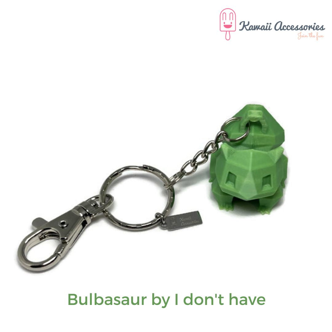 3D Geprinte Bulbasaur RVS Sleutelhanger – Uniek & Handgemaakt