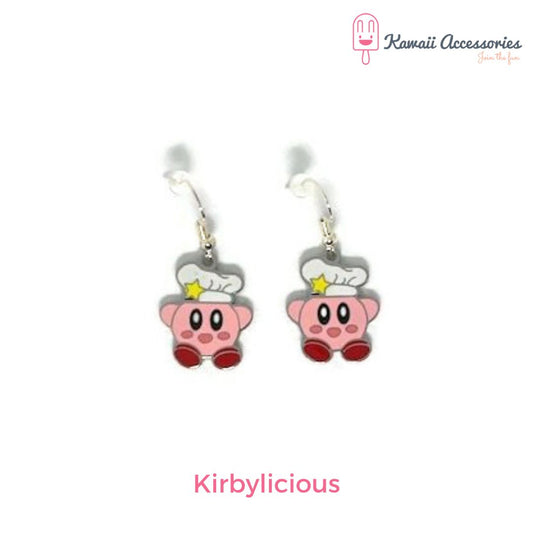 Oorbellen - verzilverd met RVS bedels - Kawaii style