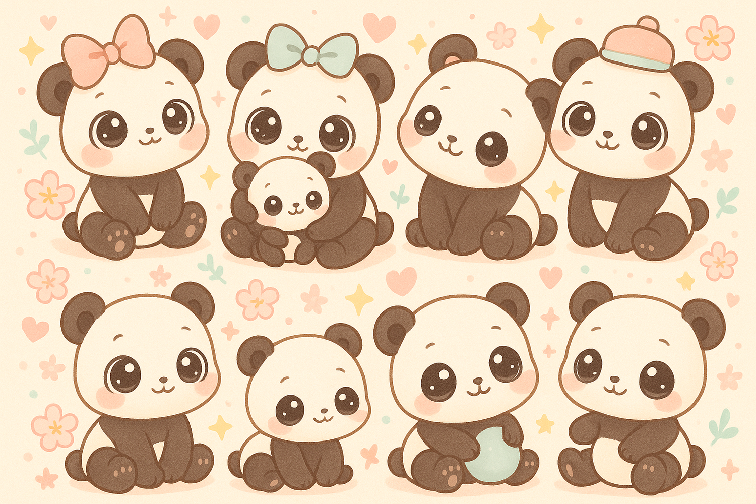 Handgemaakte panda sieraden met uniek design van panda, yin yang en bamboe vriendjes