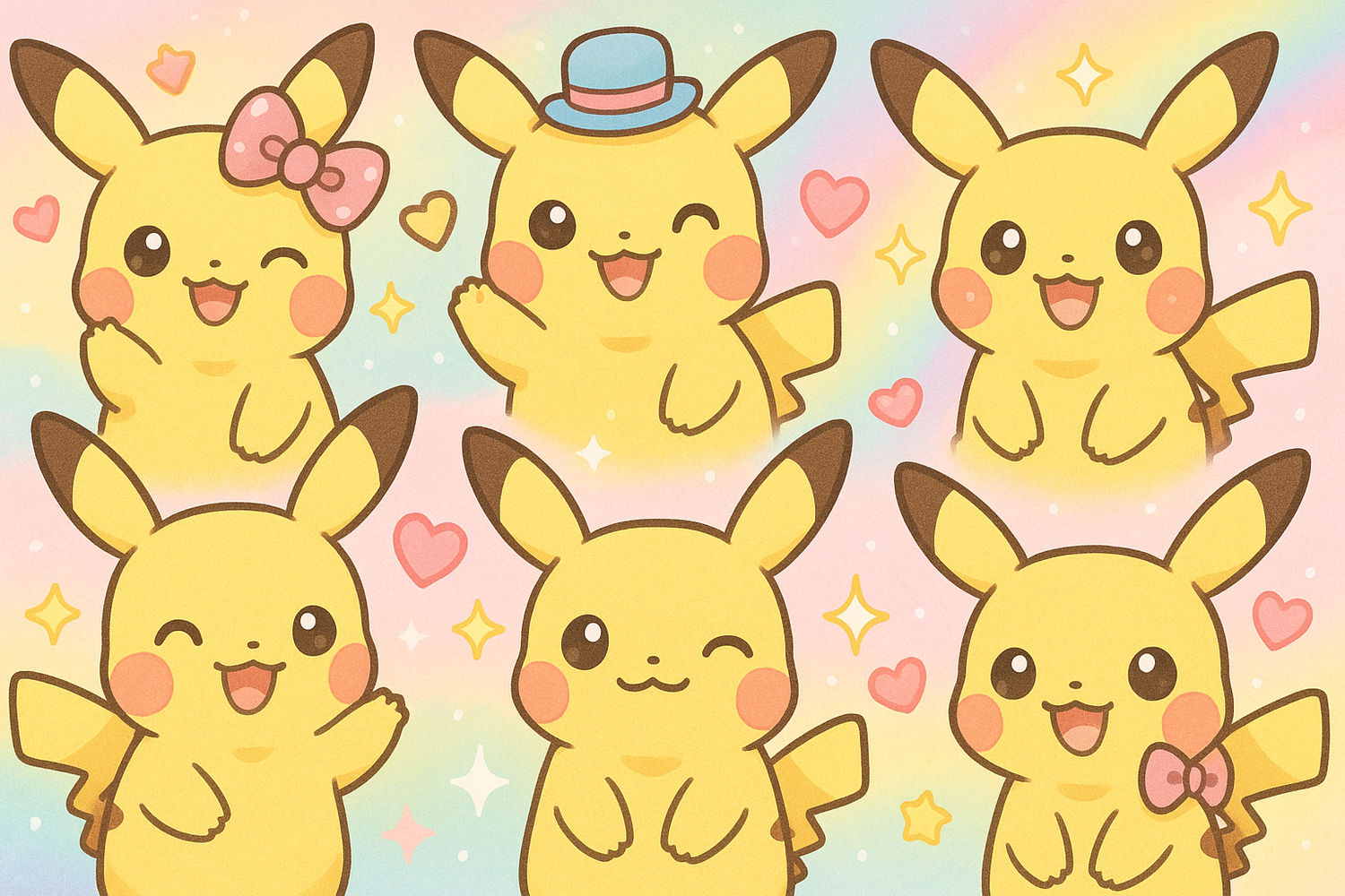 Pikachu sieraden collectie met kettingen ringen en accessoires handgemaakt