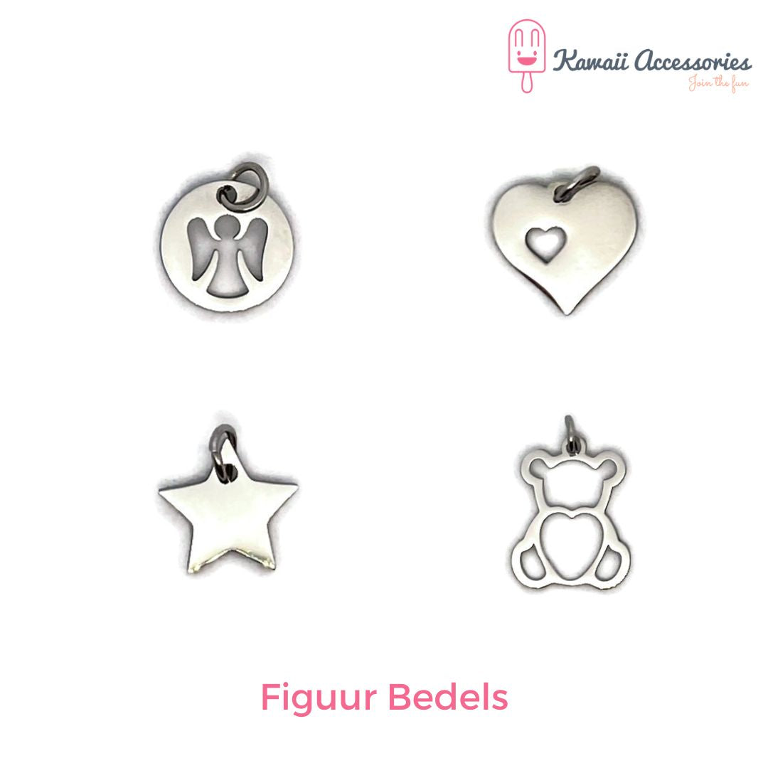 Medaillon armband - locket gevuld met floating charms - Kawaii thema's