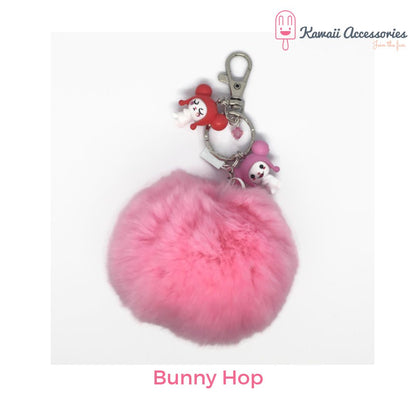 Tashangers - Sleutelhangers - figuur of bedel met pompon - Kawaii figuurtjes