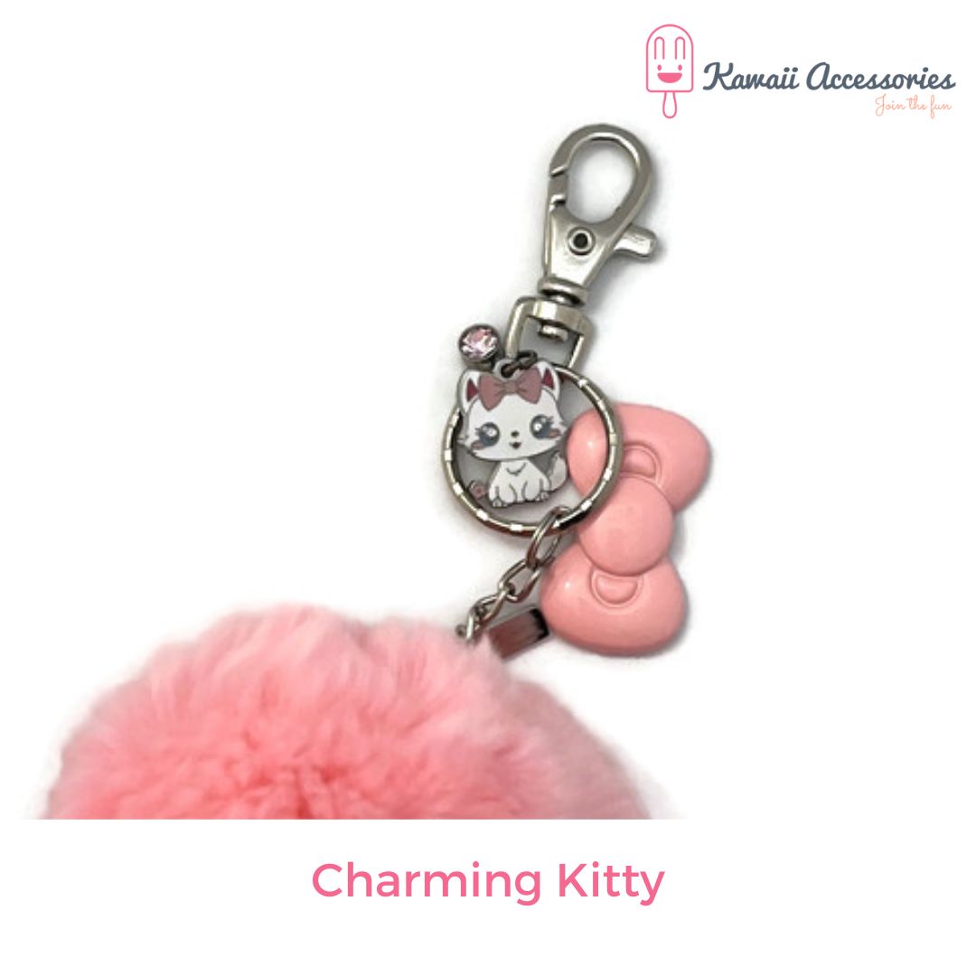 Tashangers - Sleutelhangers - figuur of bedel met pompon - Kawaii figuurtjes