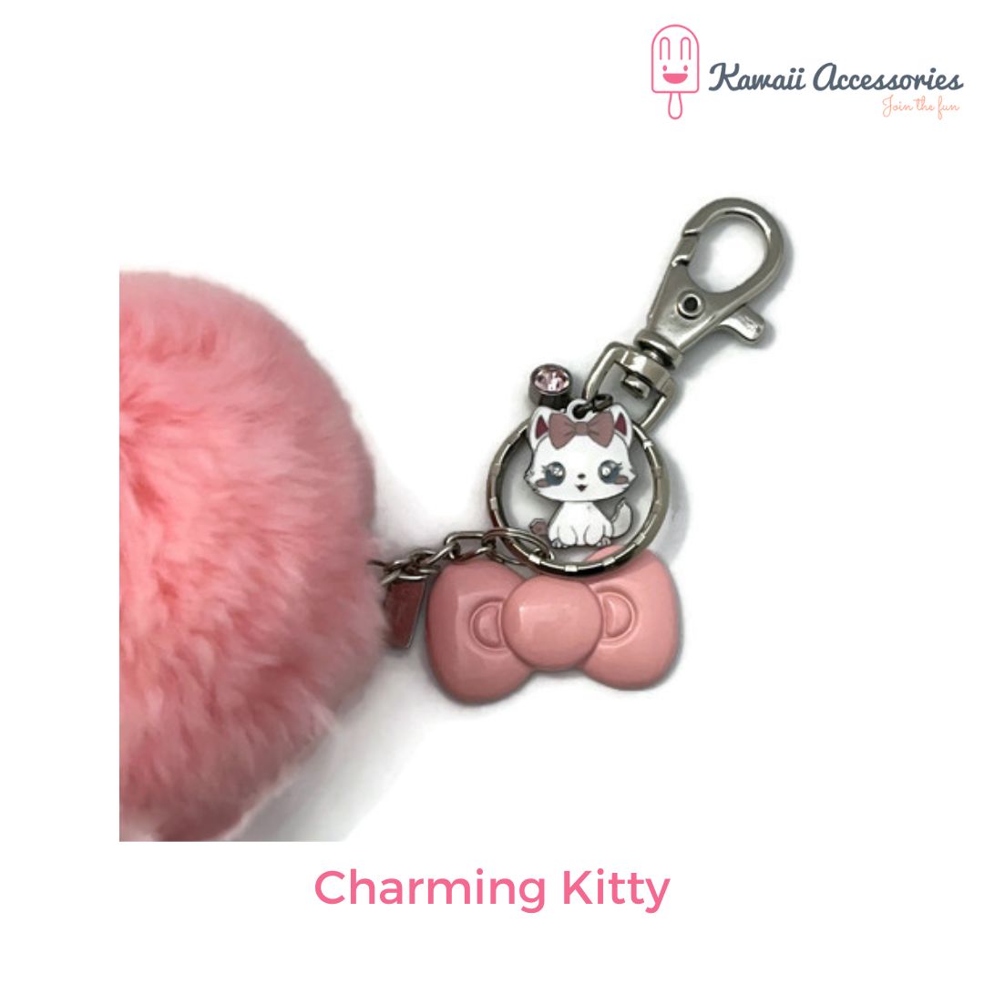 Tashangers - Sleutelhangers - figuur of bedel met pompon - Kawaii figuurtjes