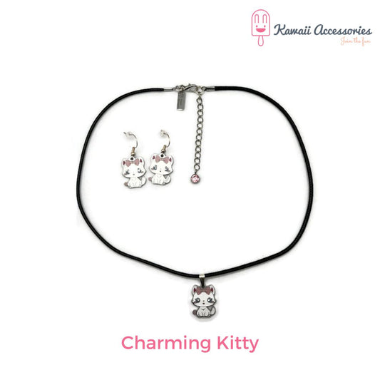 Sieradensets - verzilverd met RVS bedels - kawaii style