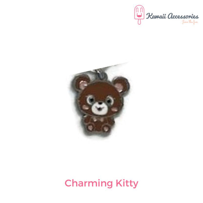 Choker - leer met RVS bedel - Kawaii style