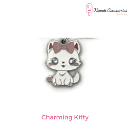 Choker - leer met RVS bedel - Kawaii style