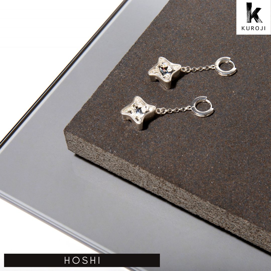 Hoshi - zilveren oorbellen - Kuroji