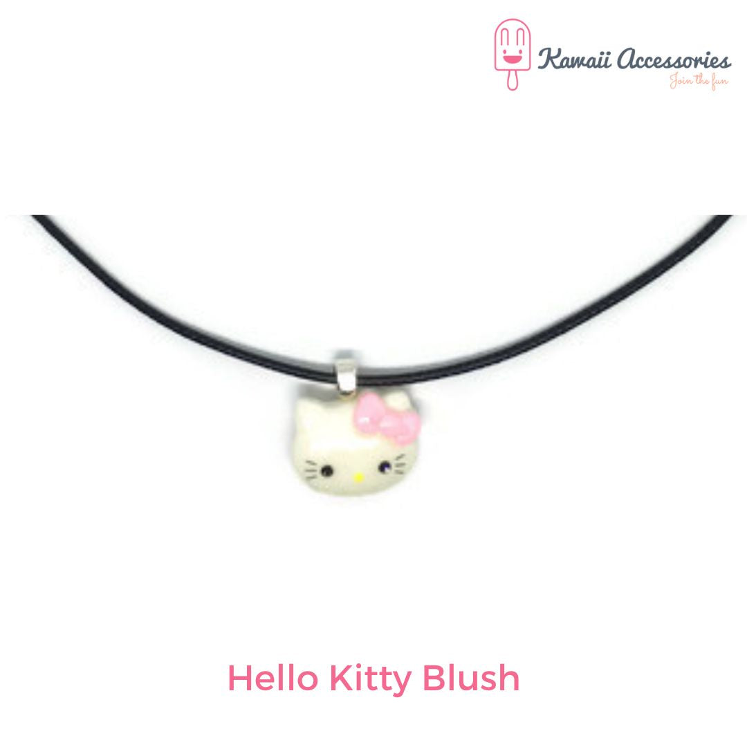 Ketting - verzilverde hangers met hars bedel - Kawaii styles