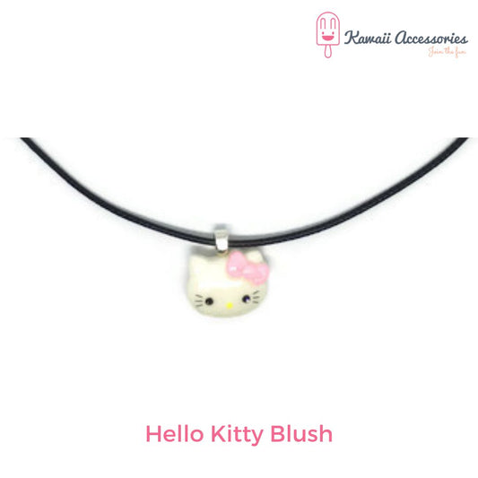 Ketting - verzilverde hangers met hars bedel - Kawaii styles