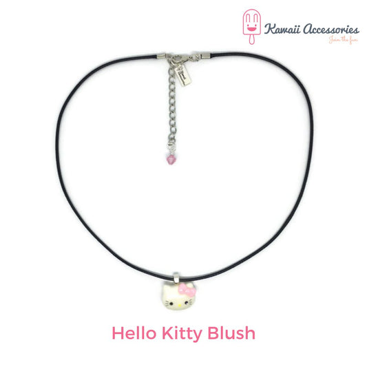 Ketting - verzilverde hangers met hars bedel - Kawaii styles