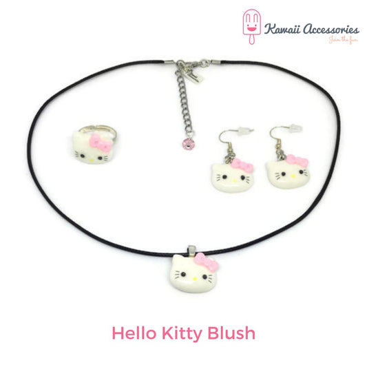 Sieradensets - verzilverd met hars bedels - kawaii thema