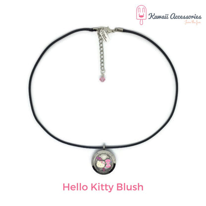 Medaillon ketting - locket gevuld met floating charms - Kawaii thema's