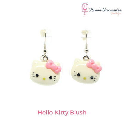 Oorbellen - verzilverd en met o.a. hars bedels - Kawaii style