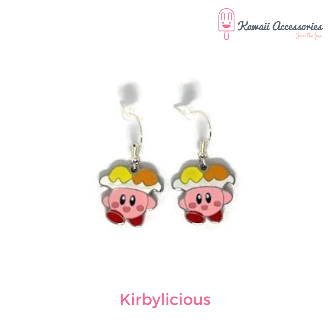 Oorbellen - verzilverd met RVS bedels - Kawaii style