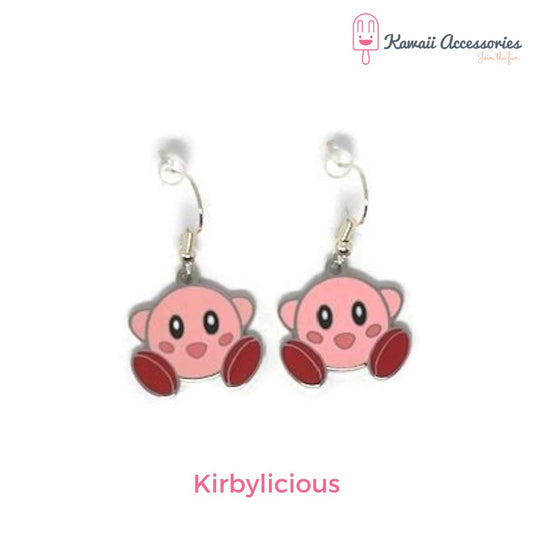 Oorbellen - verzilverd met RVS bedels - Kawaii style