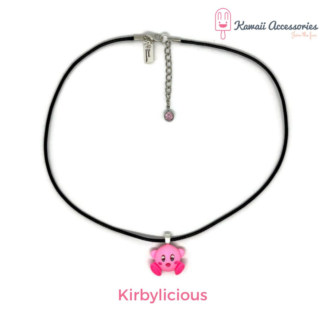 Ketting - verzilverde hangers met hars bedel - Kawaii styles