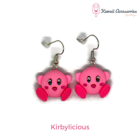 Oorbellen - verzilverd en met o.a. hars bedels - Kawaii style