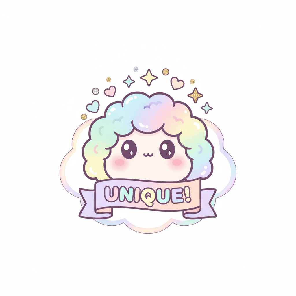 klein icoontje voor unieke producten in kawaii style met witte achtergrond