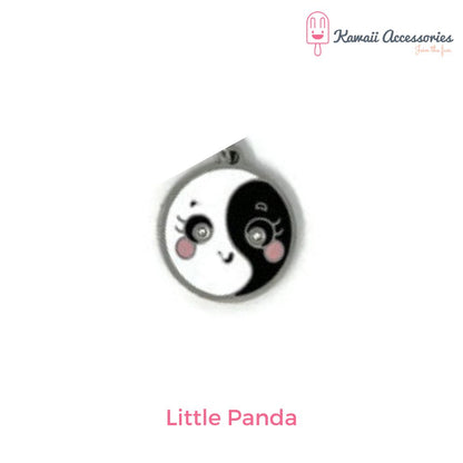 Choker - leer met RVS bedel - Kawaii style