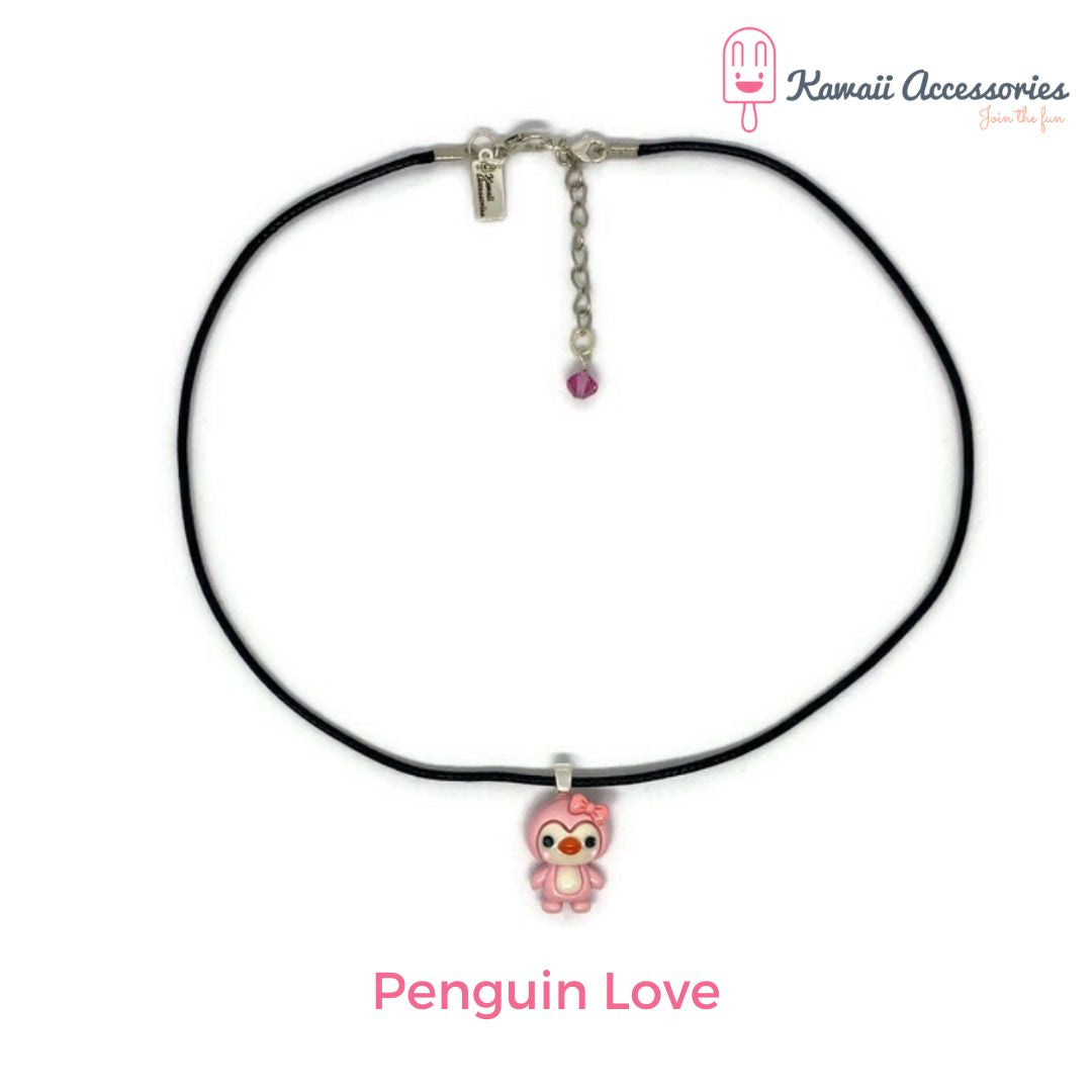 Ketting - verzilverde hangers met hars bedel - Kawaii styles