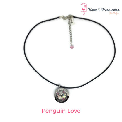 Medaillon ketting - locket gevuld met floating charms - Kawaii thema's