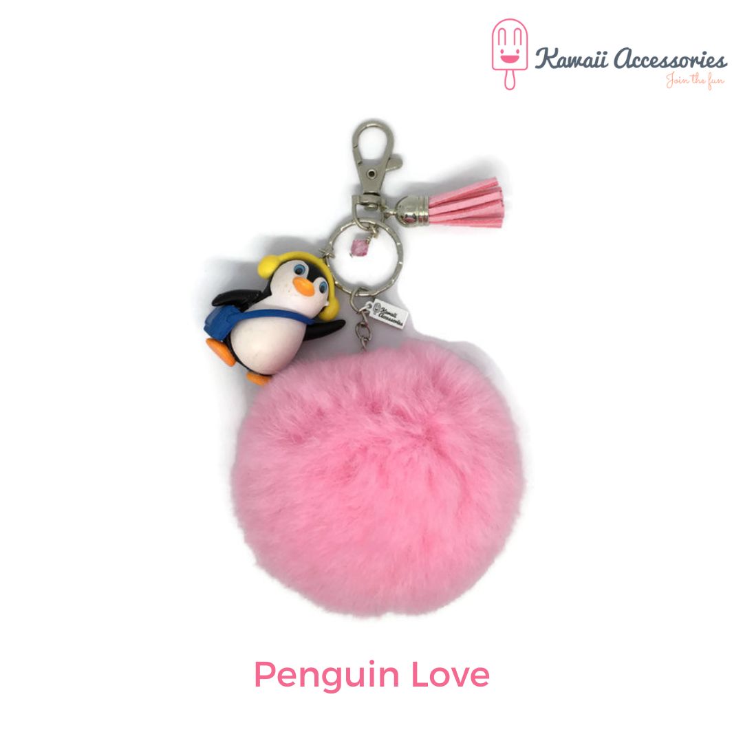 Tashangers - Sleutelhangers - figuur of bedel met pompon - Kawaii figuurtjes
