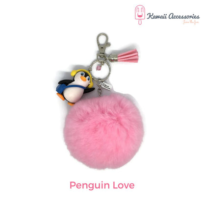 Tashangers - Sleutelhangers - figuur of bedel met pompon - Kawaii figuurtjes