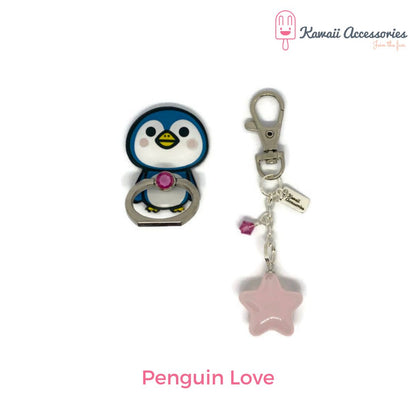 Telefoonring - met sleutelhanger - Kawaii thema's