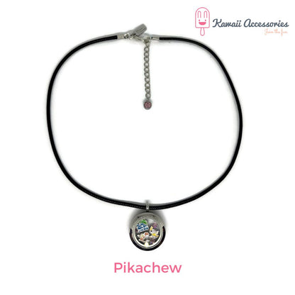 Medaillon ketting - locket gevuld met floating charms - Kawaii thema's