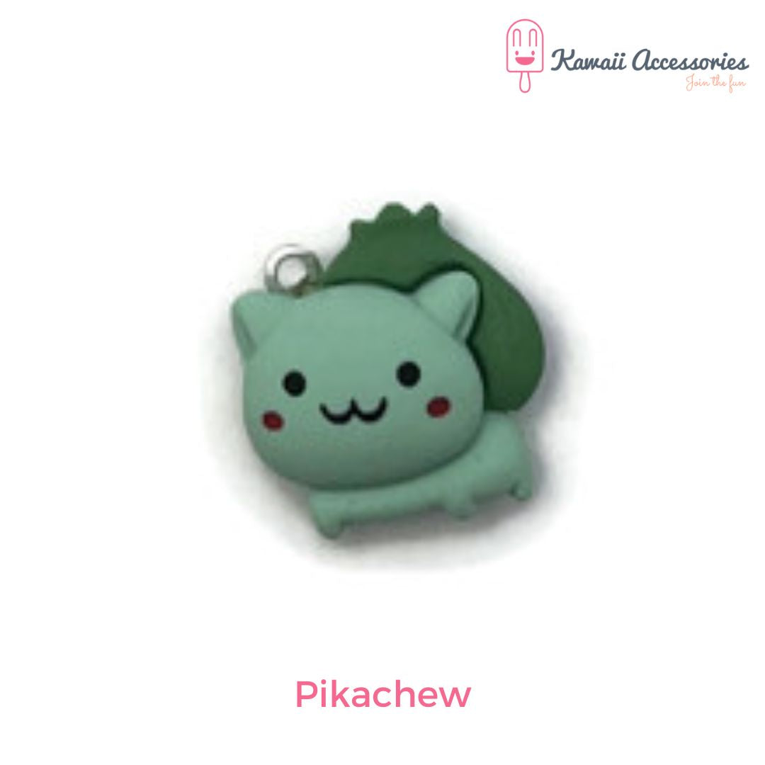 Ketting - verzilverde hangers met hars bedel - Kawaii styles