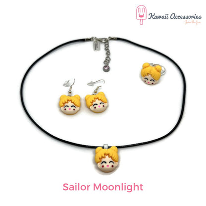 Sieradensets - verzilverd met hars bedels - kawaii thema