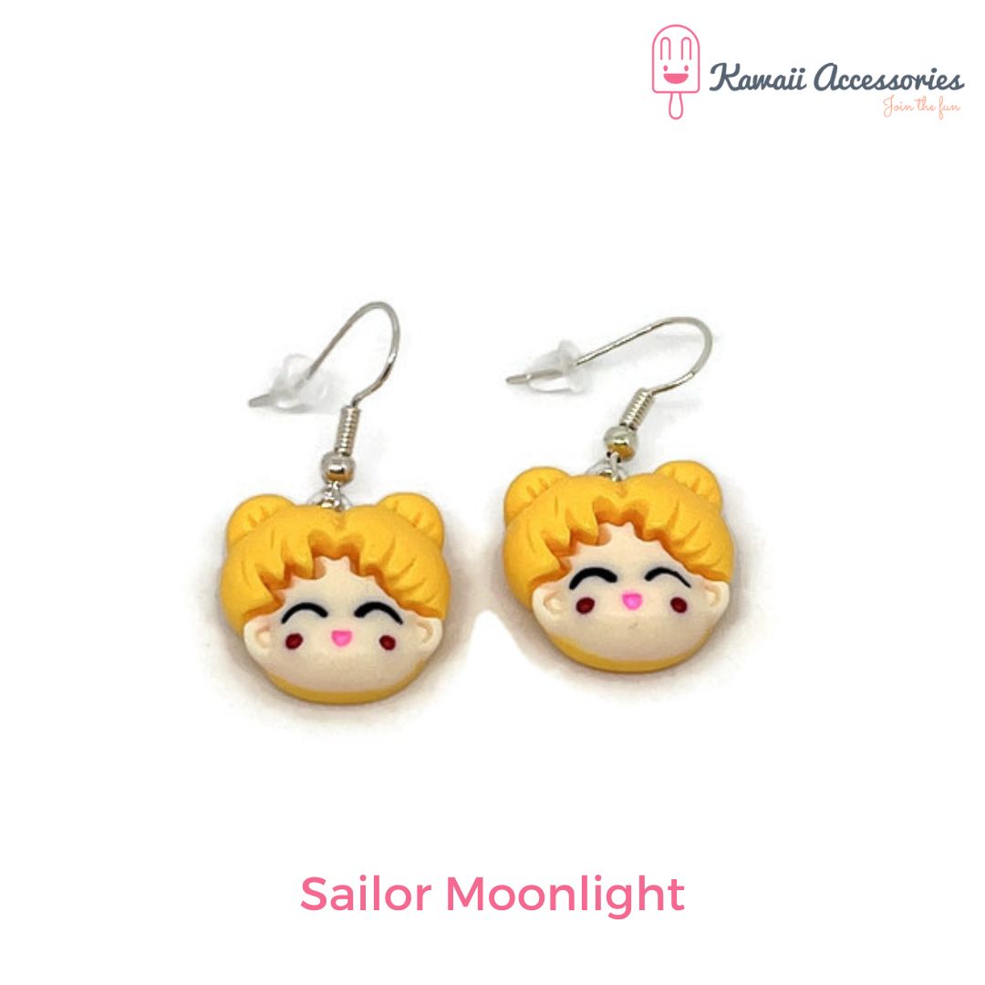 Oorbellen - verzilverd en met o.a. hars bedels - Kawaii style