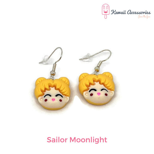 Oorbellen - verzilverd en met o.a. hars bedels - Kawaii style