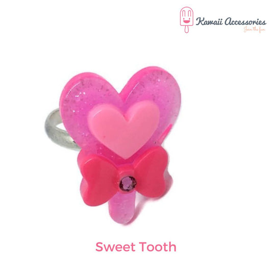 Ringen - verzilverd en verstelbaar - kawaii karakters