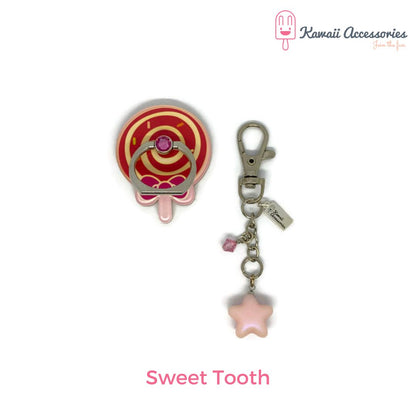 Telefoonring - met sleutelhanger - Kawaii thema's