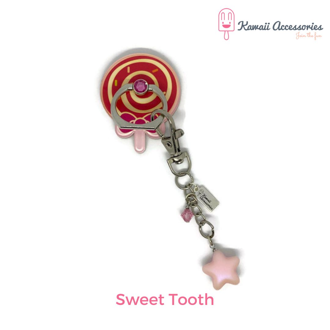 Telefoonring - met sleutelhanger - Kawaii thema's