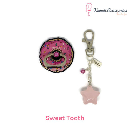 Telefoonring - met sleutelhanger - Kawaii thema's