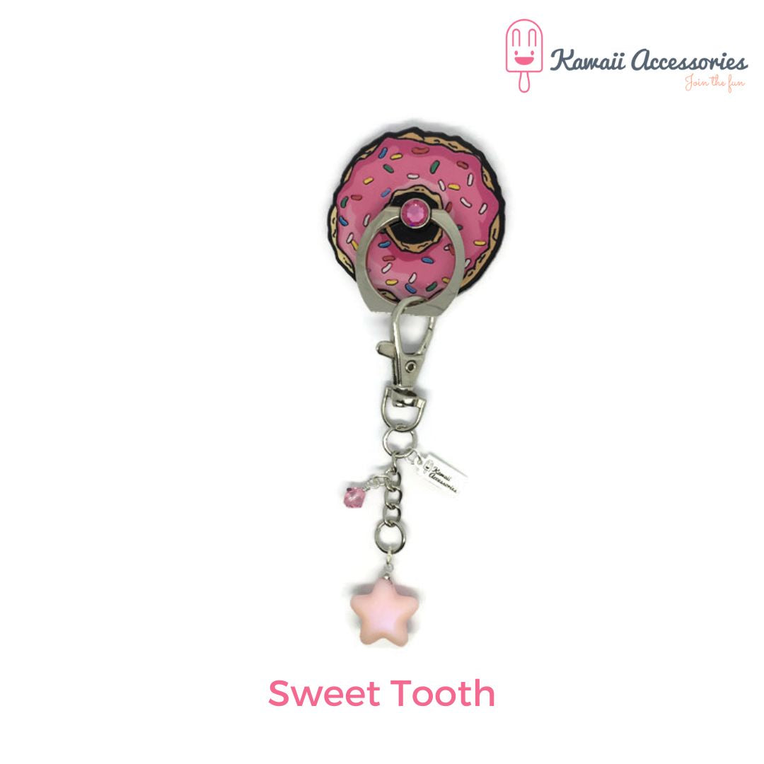 Telefoonring - met sleutelhanger - Kawaii thema's