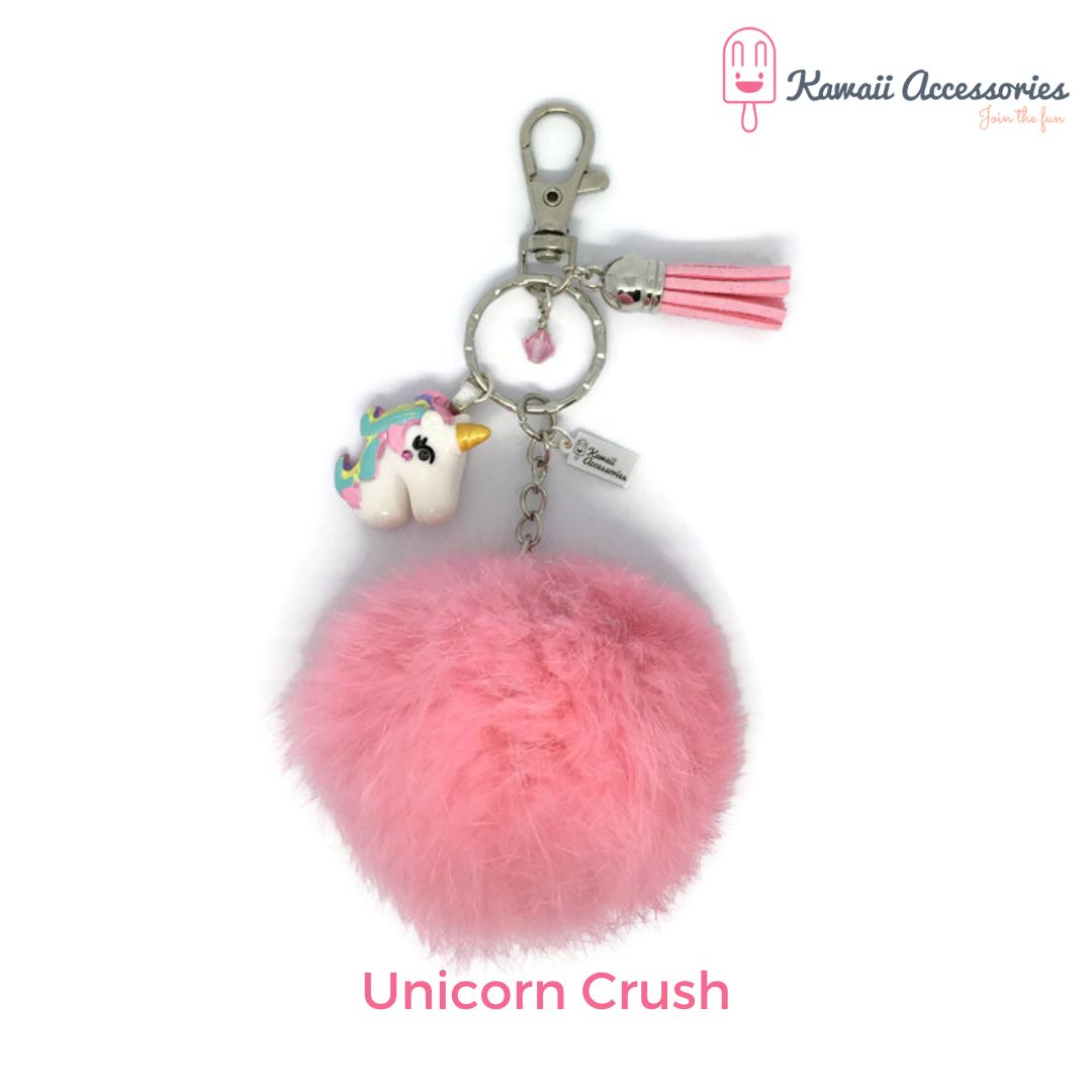 Tashangers - Sleutelhangers - figuur of bedel met pompon - Kawaii figuurtjes